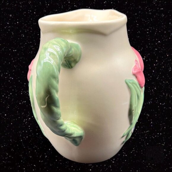 Vintage Treasure Craft  PFALTZGRAFF Pitcher Tulips Spring Summer USA 8”T 9.25”W - Picture 4 of 10